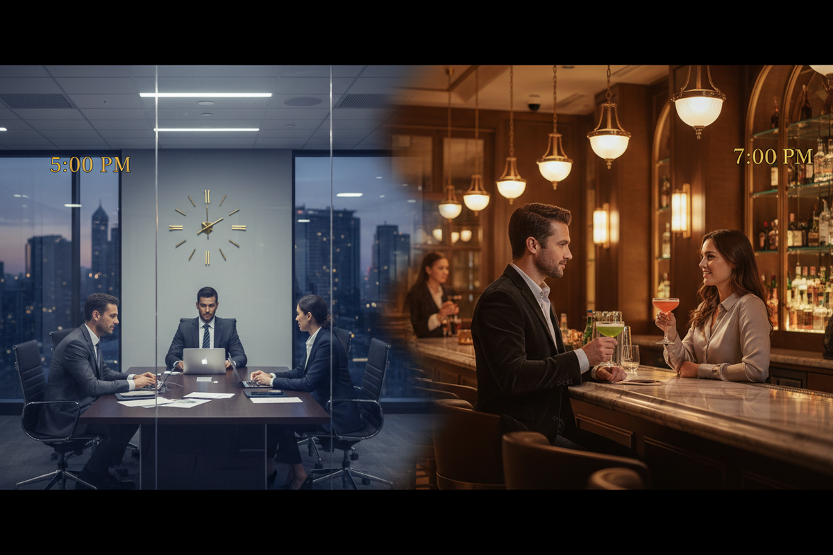 Boardroom to Bar: Mastering the Evening Networking Transition